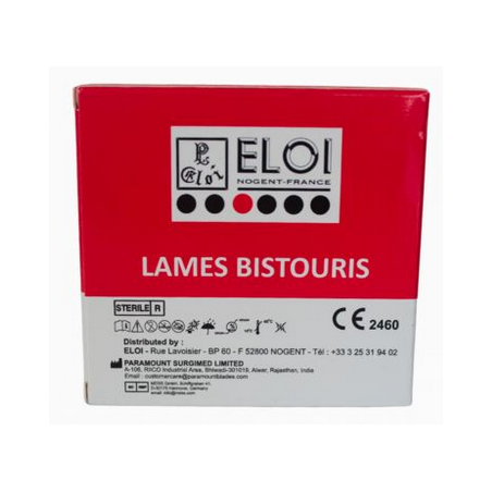 lame de bistouri ELIBASIC  N°10 - boite de 100 - STERILE - ELOI|