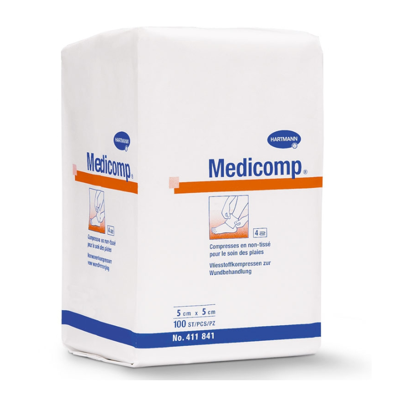 Compresse MEDICOMP 5x5cm non tissées non stériles 30g - Hartmann|
