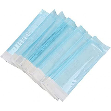 SACHET DE STERILISATION A FERMETURE AUTOCOLLANTE - 60 MM X 100 MM|