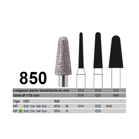 Fraise Diamantée - Taille 040 - ASSD|