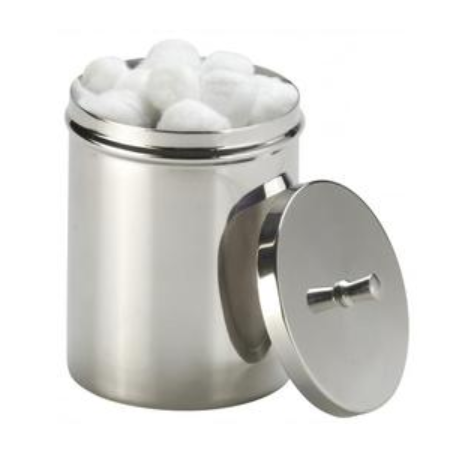 Pot à coton - inox|